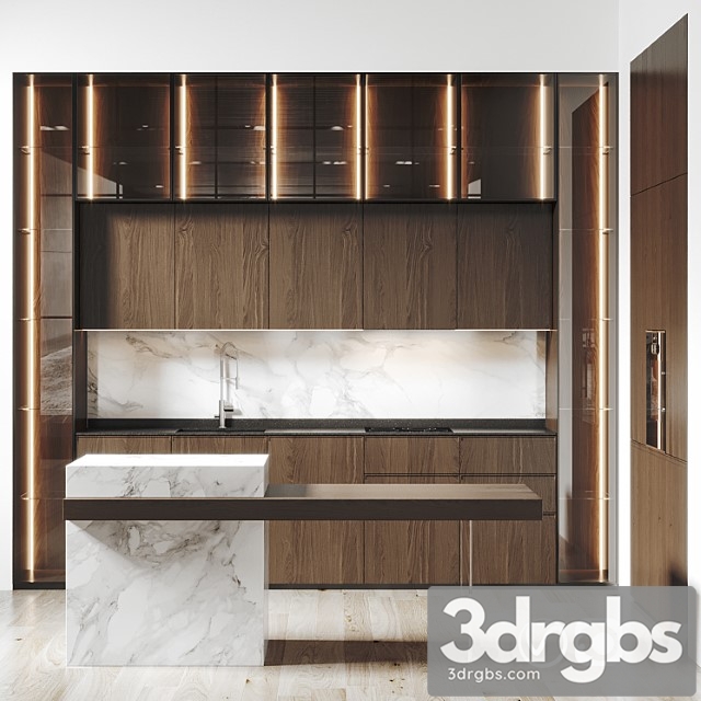 Kitchen 079 380x300h-cabinet 185x300h 3dsmax Download - thumbnail 1