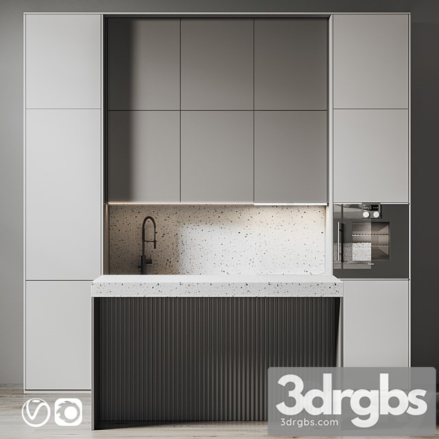 Kitchen 081 310x305h 3dsmax Download - thumbnail 1