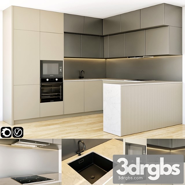 Kitchen 14 3dsmax Download - thumbnail 1