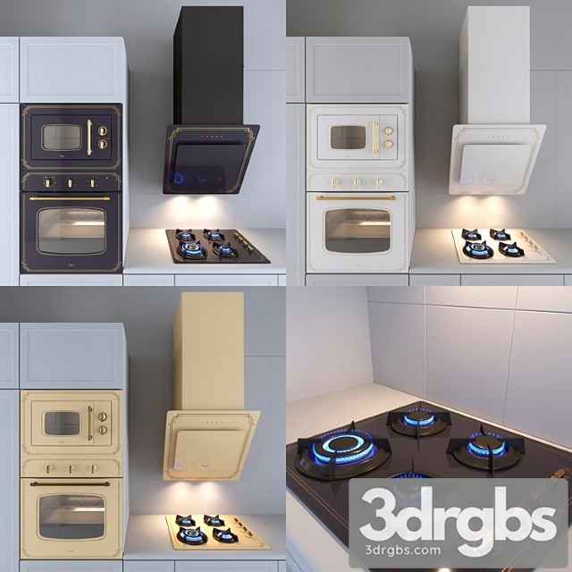 Kitchen appliances in neoclassical style 3dsmax Download - thumbnail 1