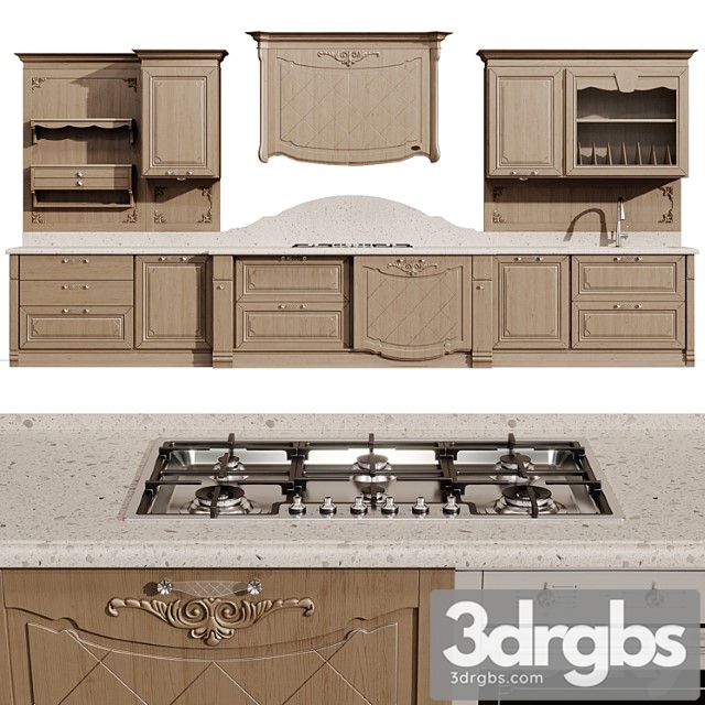 Kitchen Arcari Capri 1 3dsmax Download - thumbnail 1