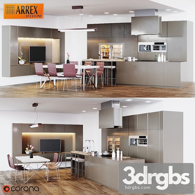 Kitchen Arrekh Opale 2 3dsmax Download - thumbnail 1