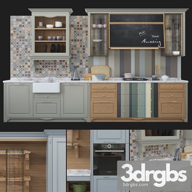 Kitchen aster cucine portrait 3dsmax Download - thumbnail 1