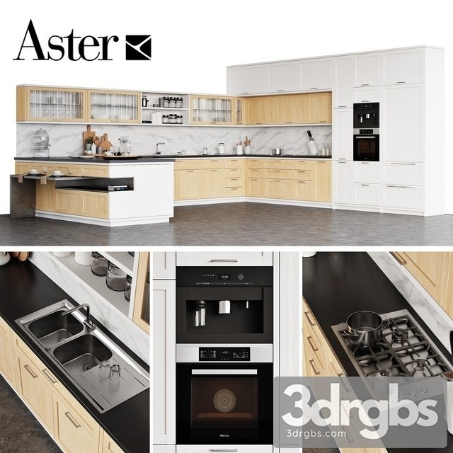 Kitchen Aster Cucine Timeline 2.0 3dsmax Download - thumbnail 1