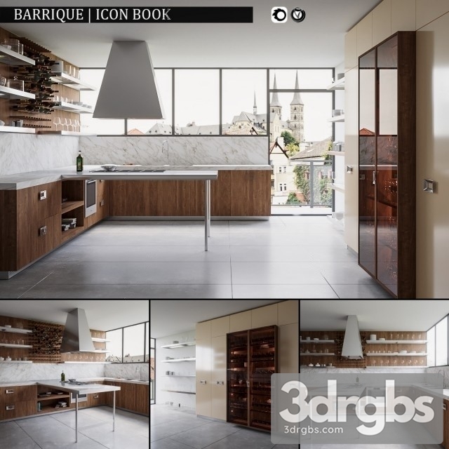 Kitchen Barrique Icon Book 3dsmax Download - thumbnail 1