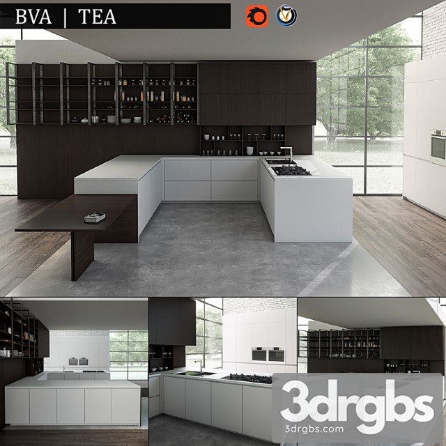 Kitchen bva tea 3dsmax Download - thumbnail 1