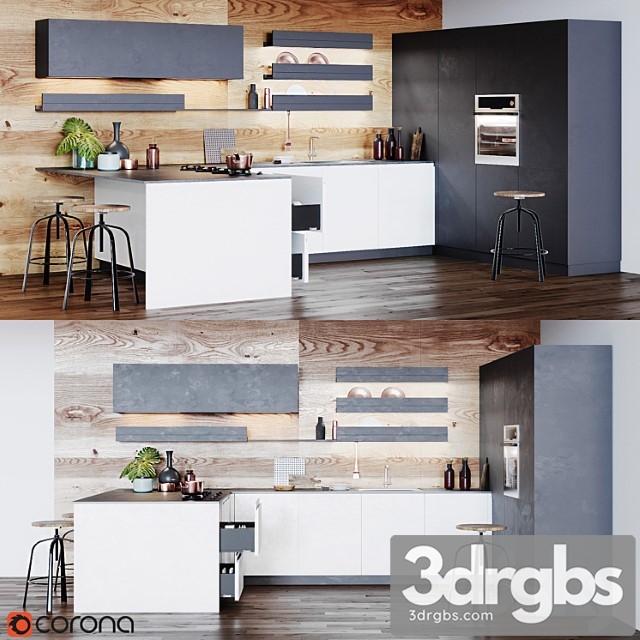 Kitchen cesar arredamenti 3dsmax Download - thumbnail 1