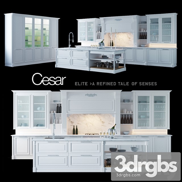 Kitchen cesar elite 3dsmax Download - thumbnail 1