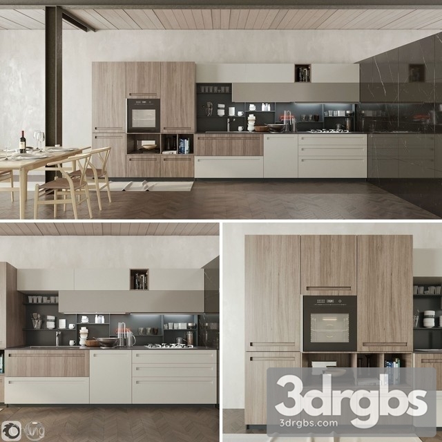 Kitchen Cucina Mood Stosa 3dsmax Download - thumbnail 1