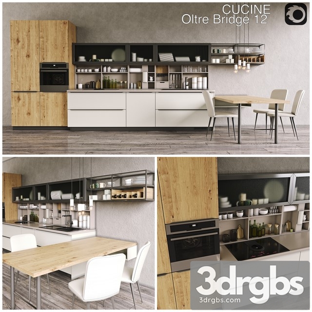 Kitchen Cucine Lube Oltre 3dsmax Download - thumbnail 1