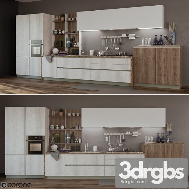 Kitchen cucine stosa infinity 3dsmax Download - thumbnail 1