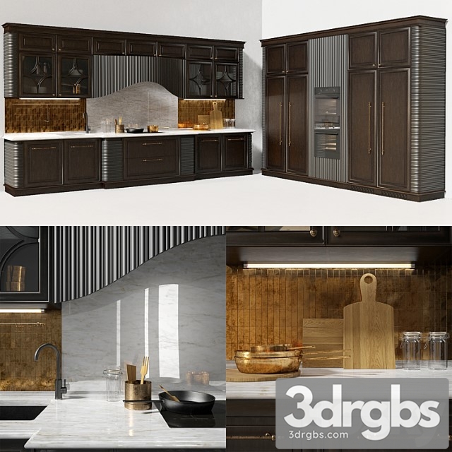 Kitchen dama from the italian factory prestige 3dsmax Download - thumbnail 1