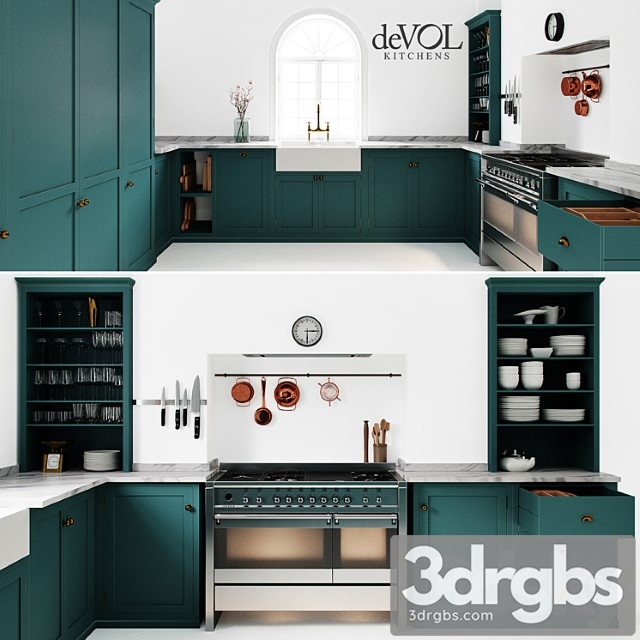 Kitchen devol shaker kitchen 3dsmax Download - thumbnail 1