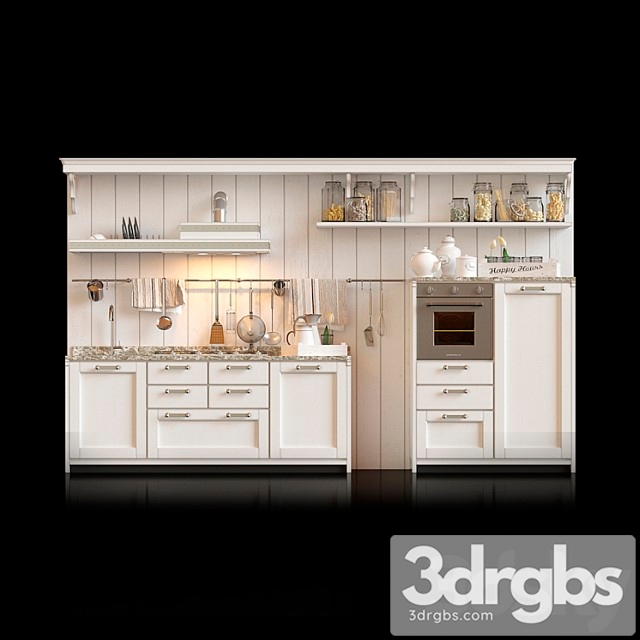 Kitchen from marchi cucine from italy 3dsmax Download - thumbnail 1