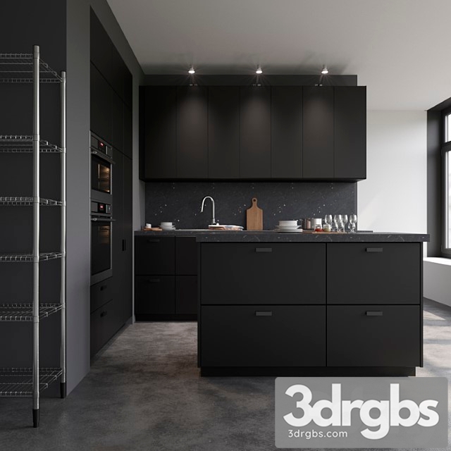 Kitchen Ikea Kungsbacka 2 3dsmax Download - thumbnail 1