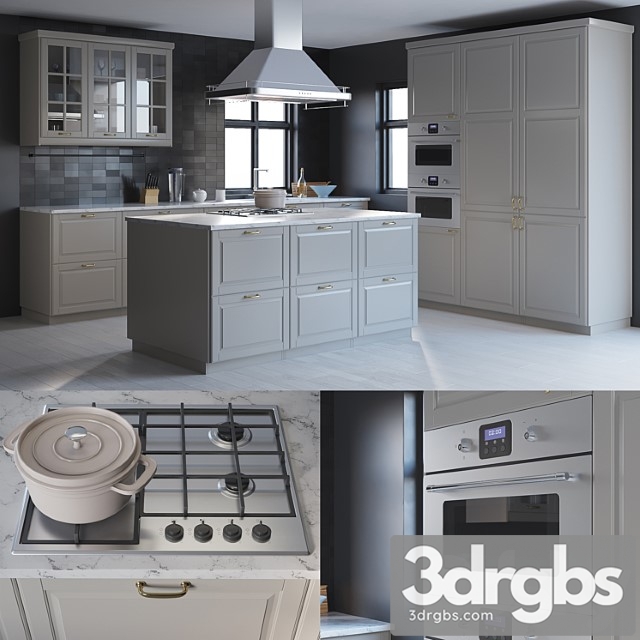 Kitchen ikea method bodbyn 3dsmax Download - thumbnail 1