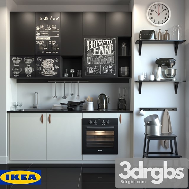 Kitchen ikea yudevalla 3dsmax Download - thumbnail 1