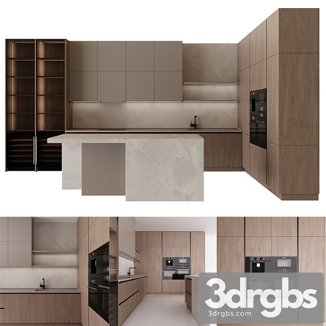 Kitchen In A Modern Style Room 1 3dsmax Download - thumbnail 1