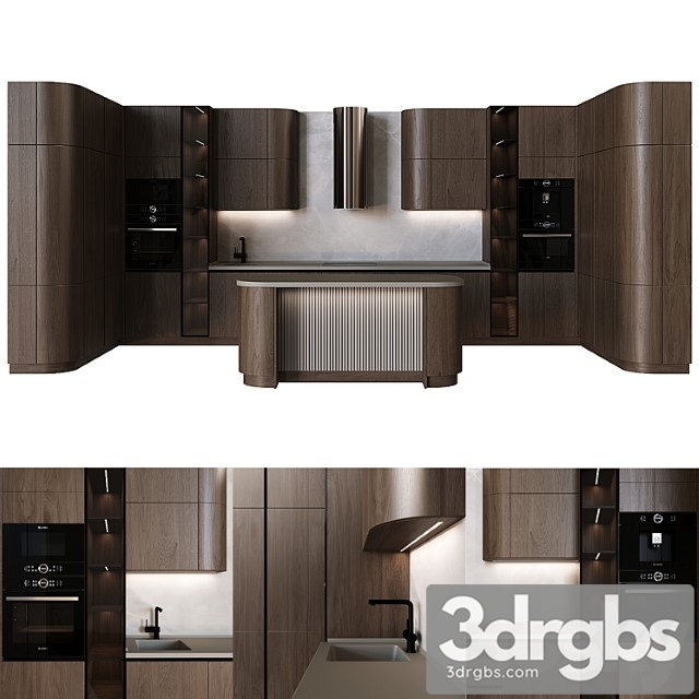 Kitchen In Modern Style 25 3dsmax Download - thumbnail 1