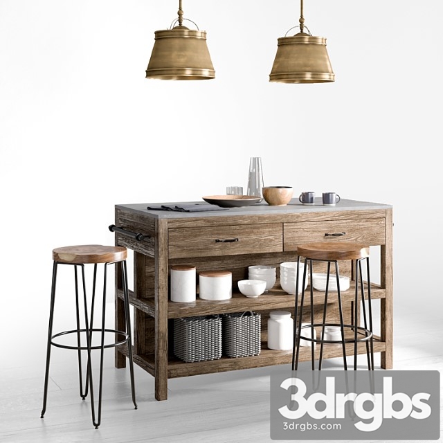 Kitchen island 1 3dsmax Download - thumbnail 1