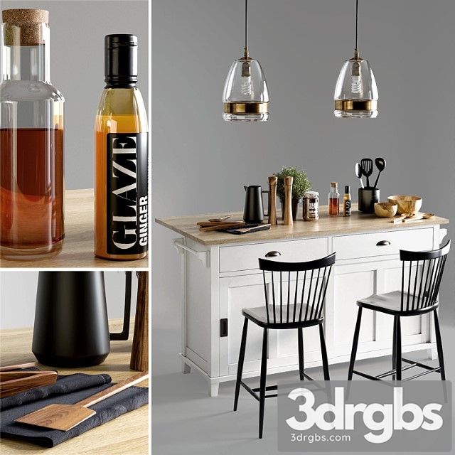 Kitchen Island 5 3dsmax Download - thumbnail 1