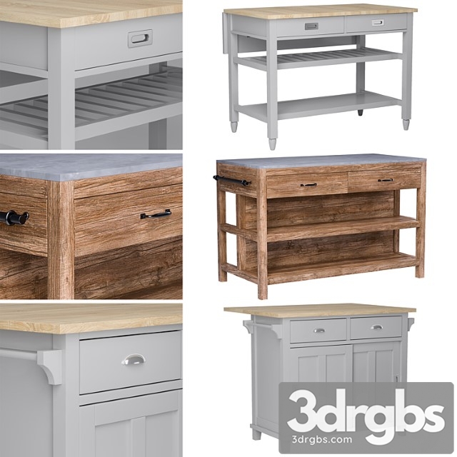 Kitchen islands set 2 3dsmax Download - thumbnail 1