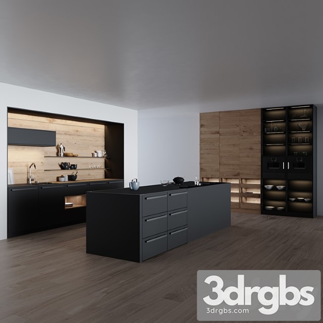 Kitchen leicht bondi-e valais 3dsmax Download - thumbnail 1