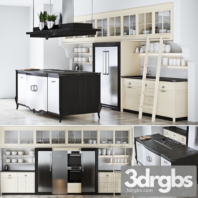 Kitchen marci cucine opera new classic 3dsmax Download - thumbnail 1