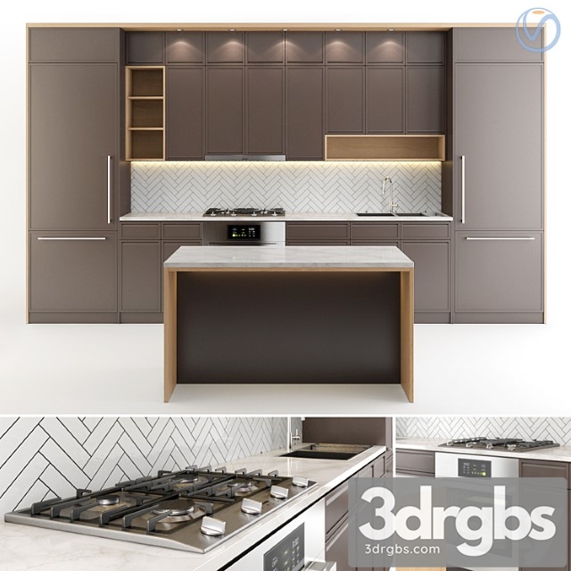 Kitchen model 3dsmax Download - thumbnail 1