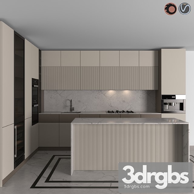 Kitchen modern 06 (corner kitchen) - thumbnail 1