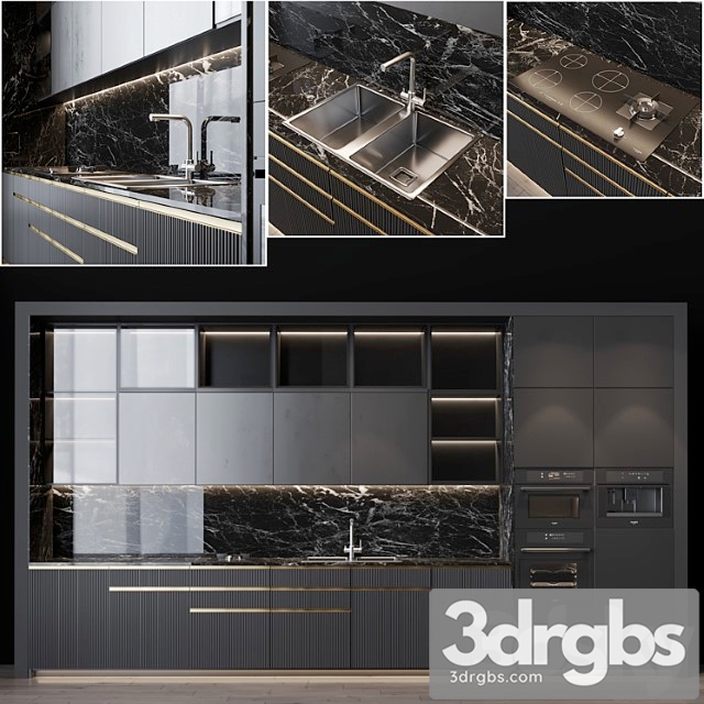 Kitchen modern 11 3dsmax Download - thumbnail 1