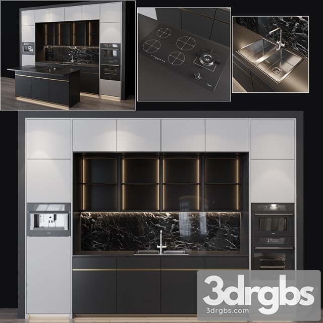 Kitchen modern 12 3dsmax Download - thumbnail 1