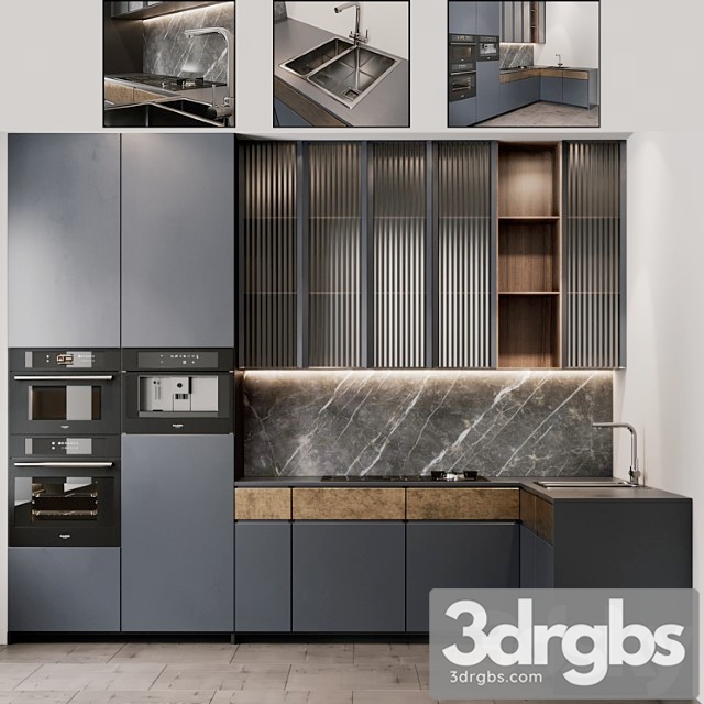 Kitchen modern 13 3dsmax Download - thumbnail 1