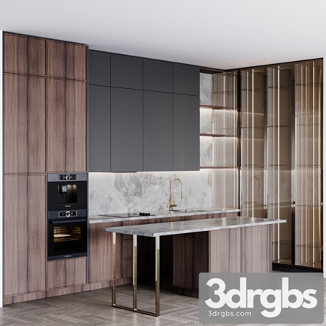 Kitchen Modern 235 3dsmax Download - thumbnail 1