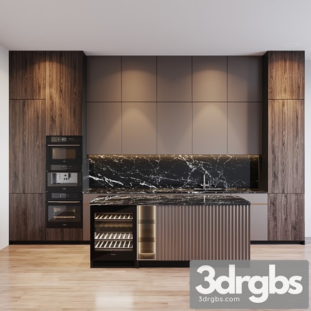 Kitchen modern 30 3dsmax Download - thumbnail 1