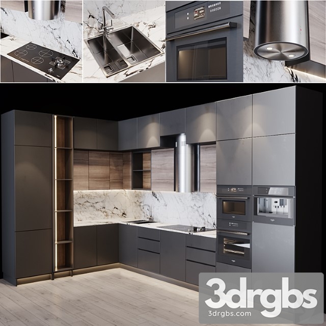 Kitchen Modern 4 3dsmax Download - thumbnail 1