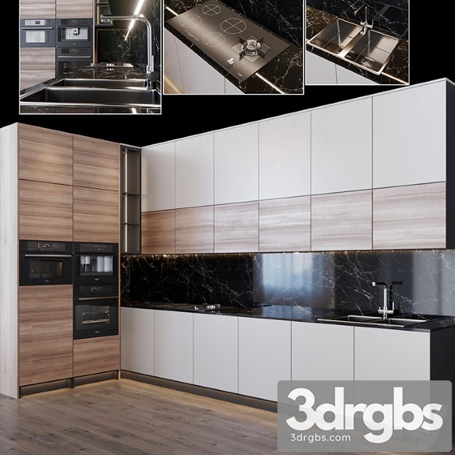 Kitchen modern 8 3dsmax Download - thumbnail 1