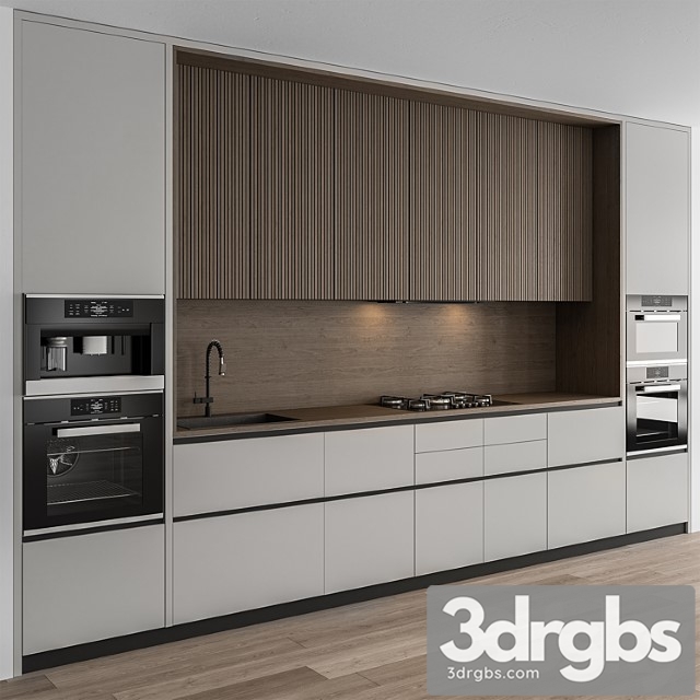 Kitchen modern – wood and white cabinets 96 - thumbnail 1