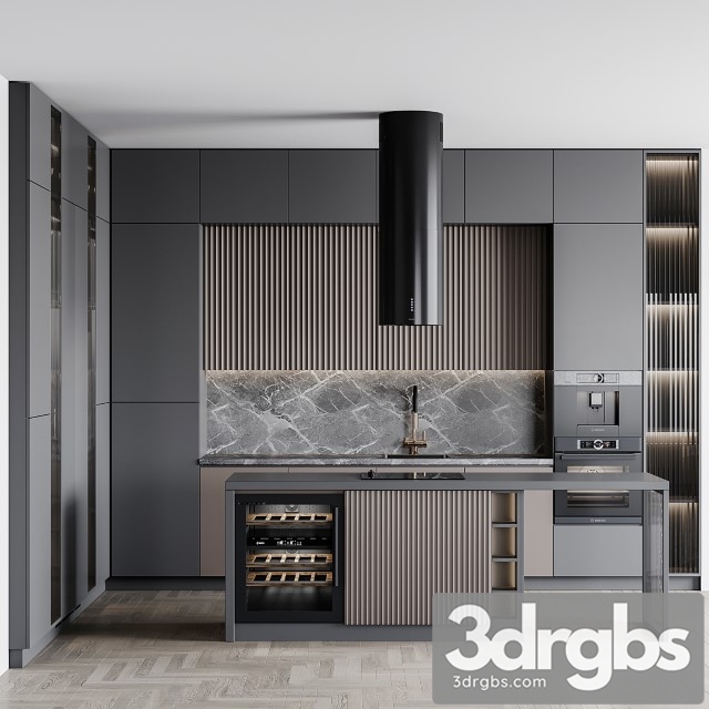 Kitchen Modern160 3dsmax Download - thumbnail 1