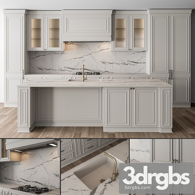 Kitchen neoclassic – white set 66 - thumbnail 1