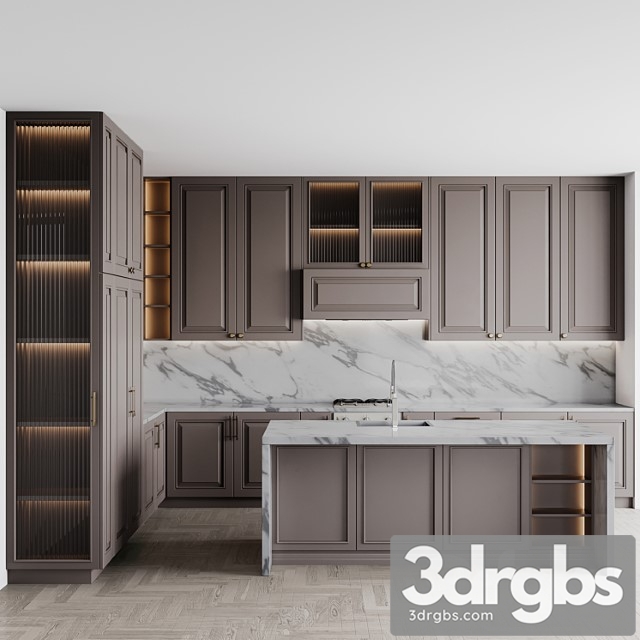 Kitchen Neoclassic129 3dsmax Download - thumbnail 1