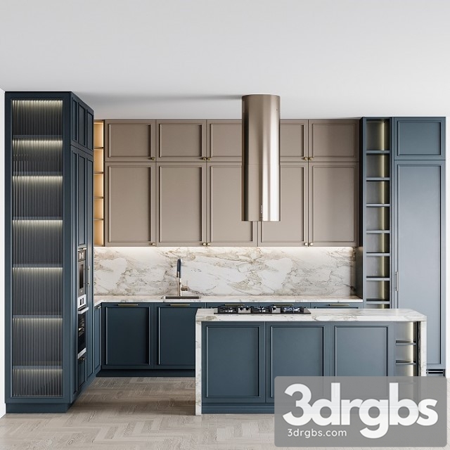 Kitchen Neoclassic145 3dsmax Download - thumbnail 1