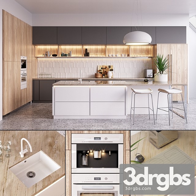 Kitchen nolte nature (vray ggx corona pbr) 3dsmax Download - thumbnail 1