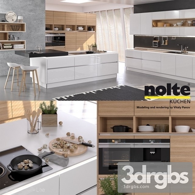 Kitchen Nolte Nova Lack 3dsmax Download - thumbnail 1