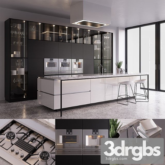 Kitchen poliform artex (vray ggx corona pbr) 3dsmax Download - thumbnail 1