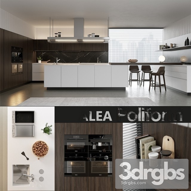 Kitchen Poliform Varenna Alea 4 3dsmax Download - thumbnail 1