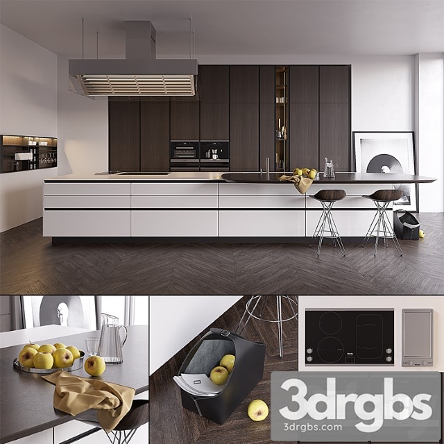 Kitchen poliform varenna twelve (vray ggx corona pbr) 3dsmax Download - thumbnail 1