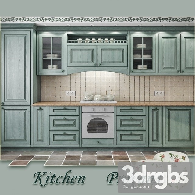 Kitchen Provans 3dsmax Download - thumbnail 1