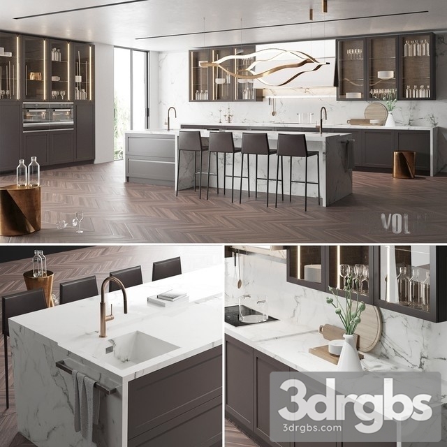 Kitchen Scavolini Carattere 3dsmax Download - thumbnail 1