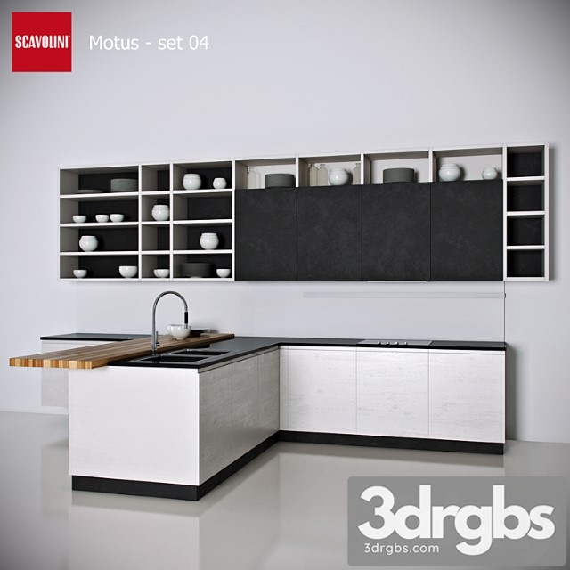 Kitchen Scavolini Motus Set 4 3dsmax Download - thumbnail 1